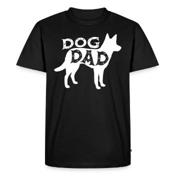 DOG DAD - great saying dog owner - Men's Premium Organic T-Shirt - black - Front - Nico (187cm)