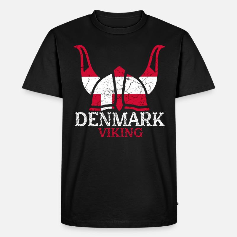 Dänemark Wikinger - Männer Premium Bio T-Shirt - Schwarz