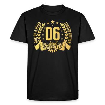 6 ans cadeau d’anniversaire 6 ans - T-shirt Premium bio Homme - noir - Devant - Nico (187cm)