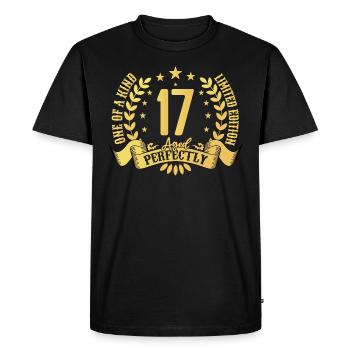 17 ans cadeau d’anniversaire 17 ans - T-shirt Premium bio Homme - noir - Devant - Nico (187cm)