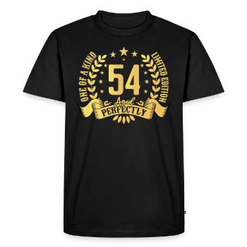 54 years birthday gift 54 years - Men's Premium Organic T-Shirt - black - Front - Nico (187cm)