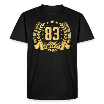 83 ans cadeau d’anniversaire 83 ans - T-shirt Premium bio Homme - noir - Devant - Nico (187cm)