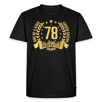 78 ans cadeau d’anniversaire 78 ans - T-shirt Premium bio Homme - noir - Devant - Nico (187cm)