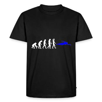 Evolution de la natation! Cadeaux, sports, loisirs - T-shirt Premium bio Homme - noir - Devant - Nico (187cm)