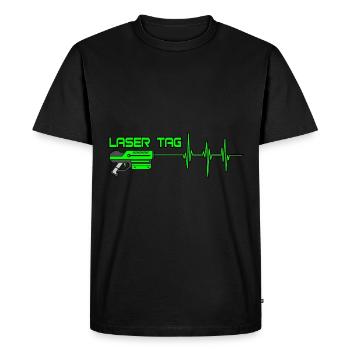 Laser Tag - T-shirt Premium bio Homme - noir - Devant - Nico (187cm)