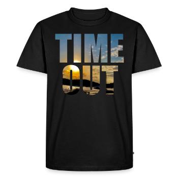 Temps mort temps mort - T-shirt Premium bio Homme - noir - Devant - Nico (187cm)