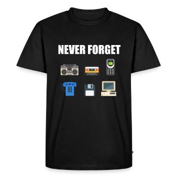 80s 90s 80s 90s - T-shirt Premium bio Homme - noir - Devant - Nico (187cm)