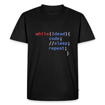 computer science developer coding programmer - Men's Premium Organic T-Shirt - black - Front - Nico (187cm)