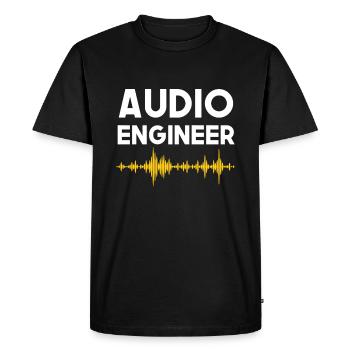 sound engineer sound engineer sound engineer Audio Eng - Men's Premium Organic T-Shirt - black - Front - Nico (187cm)
