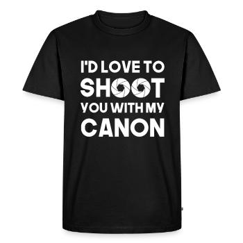 Photographe photographe photographe - T-shirt Premium bio Homme - noir - Devant - Nico (187cm)