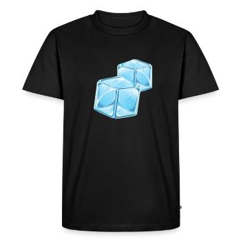 Glaçons - T-shirt Premium bio Homme - noir - Devant - Nico (187cm)