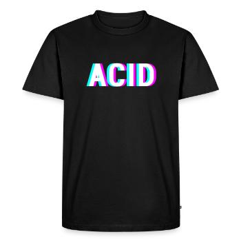 Acid - Rave Techno Party - T-shirt Premium bio Homme - noir - Devant - Nico (187cm)
