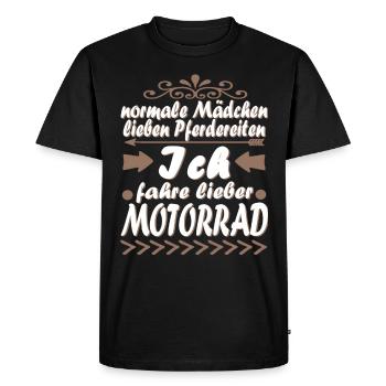 Biker Braut Motorrad Frauen Fahren Geschenkidee - Männer Premium Bio T-Shirt - Schwarz - Vorne - Nico (187cm)