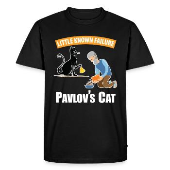 Le chat de Pavlov échec peu connu Psychologie drôle - T-shirt Premium bio Homme - noir - Devant - Nico (187cm)
