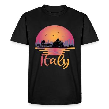 Italie Rome Skyline - Italia Travel - T-shirt Premium bio Homme - noir - Devant - Nico (187cm)