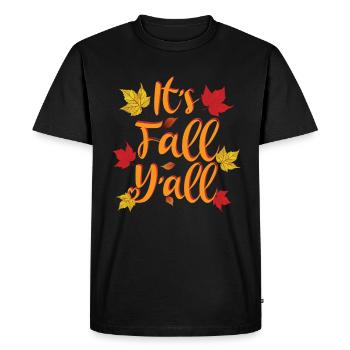 It's Fall Y'all - Autumn Lover - Men's Premium Organic T-Shirt - black - Front - Nico (187cm)