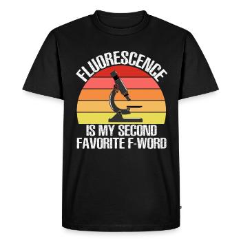 La fluorescence est mon 2ème microscope préféré - T-shirt Premium bio Homme - noir - Devant - Nico (187cm)
