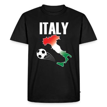 Italy Flag Italian Fan - Men's Premium Organic T-Shirt - black - Front - Nico (187cm)