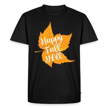 Happy Fall Y'all - Autumn Lover - Men's Premium Organic T-Shirt - black - Front - Nico (187cm)
