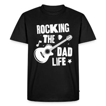 Rocking the Dad Life - Men's Premium Organic T-Shirt - black - Front - Nico (187cm)