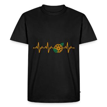 Mandarine - T-shirt Premium bio Homme - noir - Devant - Nico (187cm)