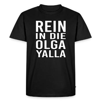 yalla pur pris dans l’honneur de l’olga - T-shirt Premium bio Homme - noir - Devant - Nico (187cm)