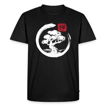 Bonsai Tree Japanese Art - Men's Premium Organic T-Shirt - black - Front - Nico (187cm)