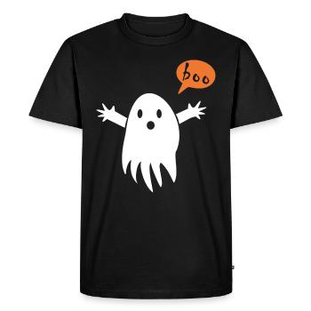 Halloween | Saison effrayante - T-shirt Premium bio Homme - noir - Devant - Nico (187cm)