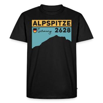 Alpspitze Höhe Hike via ferrata Nesselwang - Men's Premium Organic T-Shirt - black - Front - Nico (187cm)
