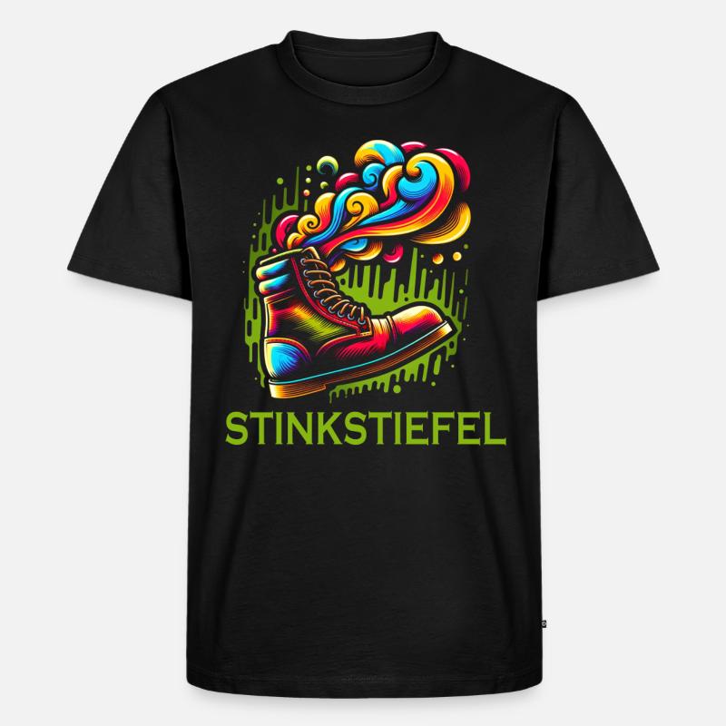 Stinkstiefel - Männer Premium Bio T-Shirt - Schwarz