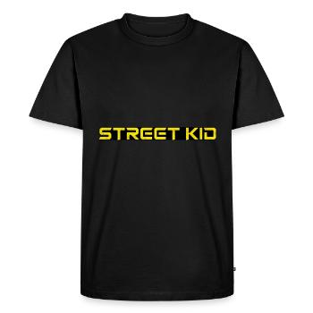 street kid punk Design Night city Cyber - Men's Premium Organic T-Shirt - black - Front - Nico (187cm)