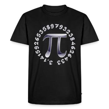 Pi 3,14 Pi-Day 14 Mars Pi jour mathématicien professeur - T-shirt Premium bio Homme - noir - Devant - Nico (187cm)