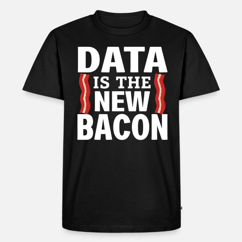 Data Bacon - Men's Premium Organic T-Shirt - black