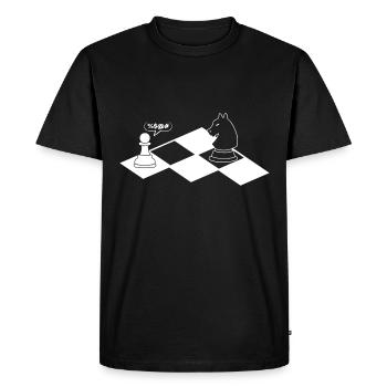 Jurer les échecs - T-shirt Premium bio Homme - noir - Devant - Nico (187cm)