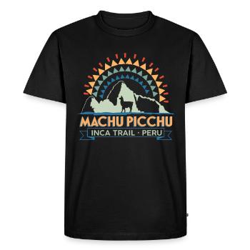 Machu Picchu Inca - Men's Premium Organic T-Shirt - black - Front - Nico (187cm)