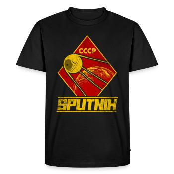 Spoutnik Satellite Union soviétique - T-shirt Premium bio Homme - noir - Devant - Nico (187cm)