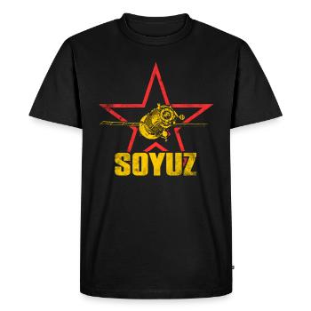 Vaisseau spatial Soyouz - T-shirt Premium bio Homme - noir - Devant - Nico (187cm)
