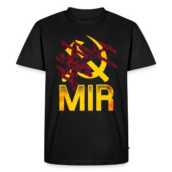 Station spatiale soviétique Mir - T-shirt Premium bio Homme - noir - Devant - Nico (187cm)