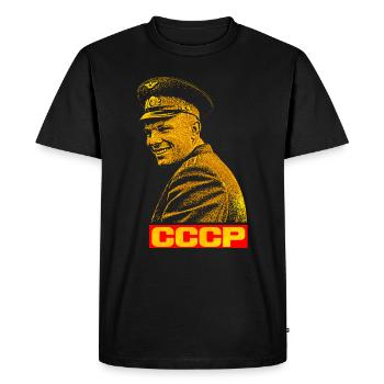 Youri Gagarine - Premier homme dans l’espace - T-shirt Premium bio Homme - noir - Devant - Nico (187cm)