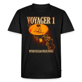 Voyager 1 Space Probe - Men's Premium Organic T-Shirt - black - Front - Nico (187cm)