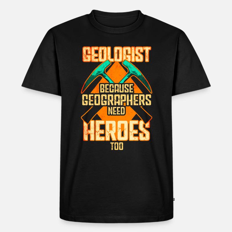 Geologe - Männer Premium Bio T-Shirt - Schwarz