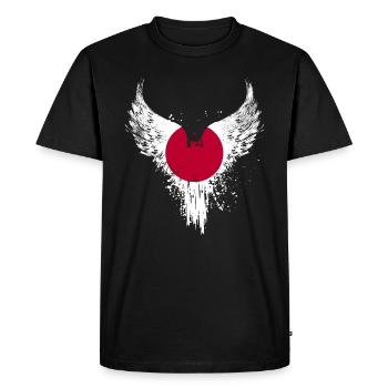 Japan Flag - Men's Premium Organic T-Shirt - black - Front - Nico (187cm)