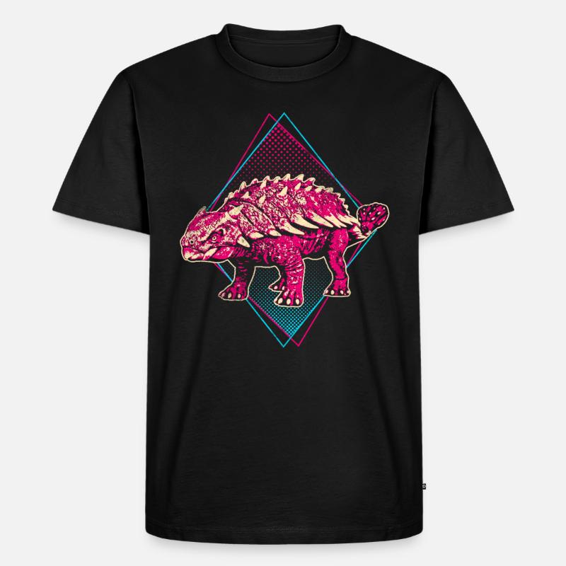 Ankylosaurus Dinosaurier - Männer Premium Bio T-Shirt - Schwarz
