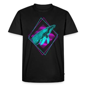 Humpback whale - Men's Premium Organic T-Shirt - black - Front - Nico (187cm)