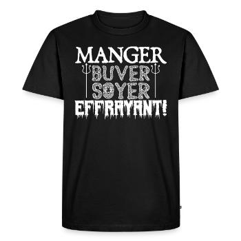 cadeau Halloween humour | Costume Halloween !! - T-shirt Premium bio Homme - noir - Devant - Nico (187cm)