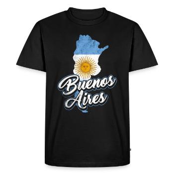 Buenos Aires Argentine - T-shirt Premium bio Homme - noir - Devant - Nico (187cm)