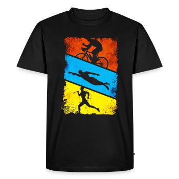 Triathlon - Men's Premium Organic T-Shirt - black - Front - Nico (187cm)