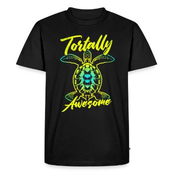 Tortue marine - T-shirt Premium bio Homme - noir - Devant - Nico (187cm)