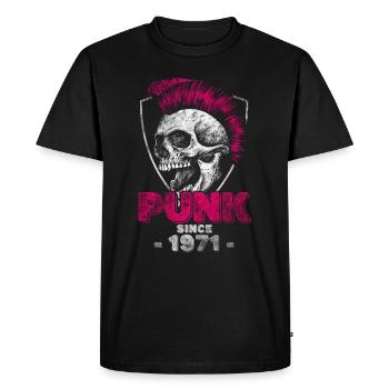 Punk depuis 1971 - T-shirt Premium bio Homme - noir - Devant - Nico (187cm)