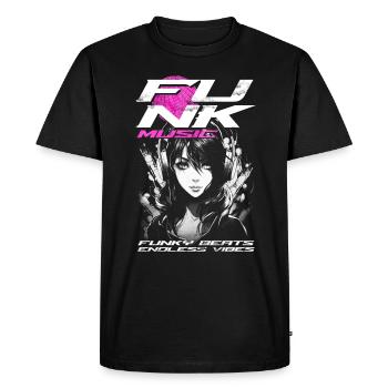 Musique Funk - T-shirt Premium bio Homme - noir - Devant - Nico (187cm)